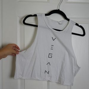 Vegan crop muscle tank, medium